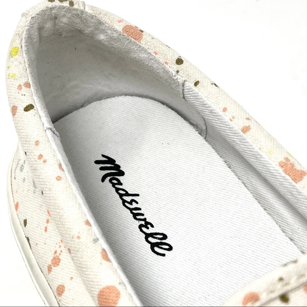 Madewell Sidewalk Slip-On Sneakers 8 Paint Splatter Canvas MWL Cloudlift